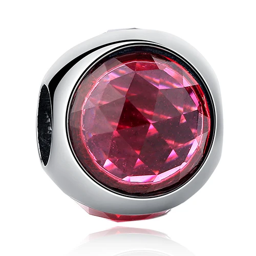 Simple Style 925 Sterling Silver Charm Rose Red Cubic Zircon Round Charm Beads for DIY Original Women Bracelet Jewelry Making
Simple Style 925 Sterling Silver Charm Rose Red Cubic Zircon Round Charm Beads for DIY Original Women Bracelet Jewelry Making