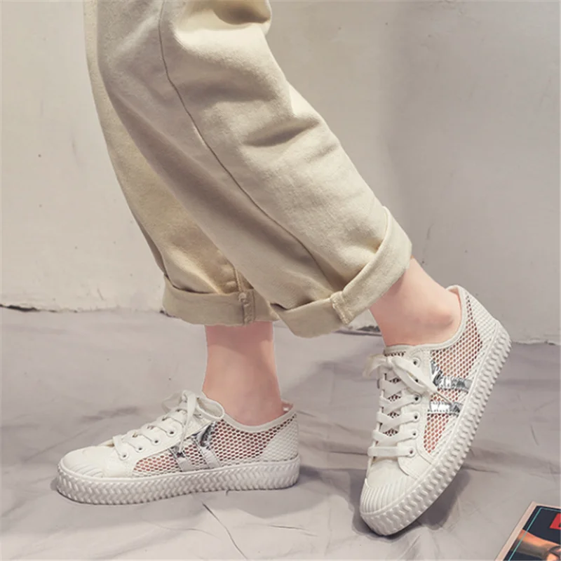 Women Female Summer Hollow Mesh White Breathable Students Casual Canvas Shoes, As the picture display
Women Female Summer Hollow Mesh White Breathable Students Casual Canvas Shoes, As the picture display