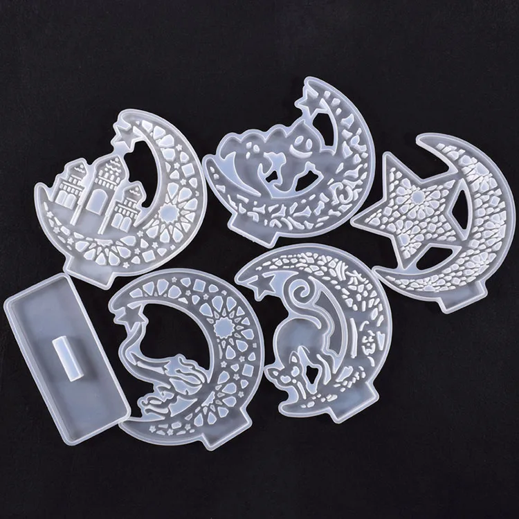 Lace Moon Resin Molds Silicone DIY Tools Exhibition Board Handmade Ribbon Star Jewelry Accessories Ghost Castle Display Panel
Lace Moon Resin Molds Silicone DIY Tools Exhibition Board Handmade Ribbon Star Jewelry Accessories Ghost Castle Display Panel