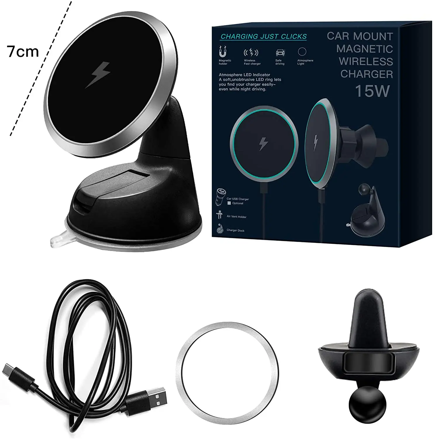 Magnetic Usb Phone Qi Type-c Car Mount 15W PD Fast Charging Wireless Car Charger with Mobile Holder for iPhone 12
Magnetic Usb Phone Qi Type-c Car Mount 15W PD Fast Charging Wireless Car Charger with Mobile Holder for iPhone 12