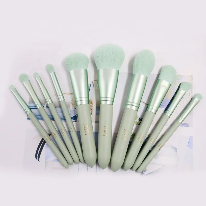 10 Pcs vegan professional amazon it cosmetics makeup brush set best brands e.l.f make up brushes makeup artist brush beauty kit, Green
10 Pcs vegan professional amazon it cosmetics makeup brush set best brands e.l.f make up brushes makeup artist brush beauty kit, Green