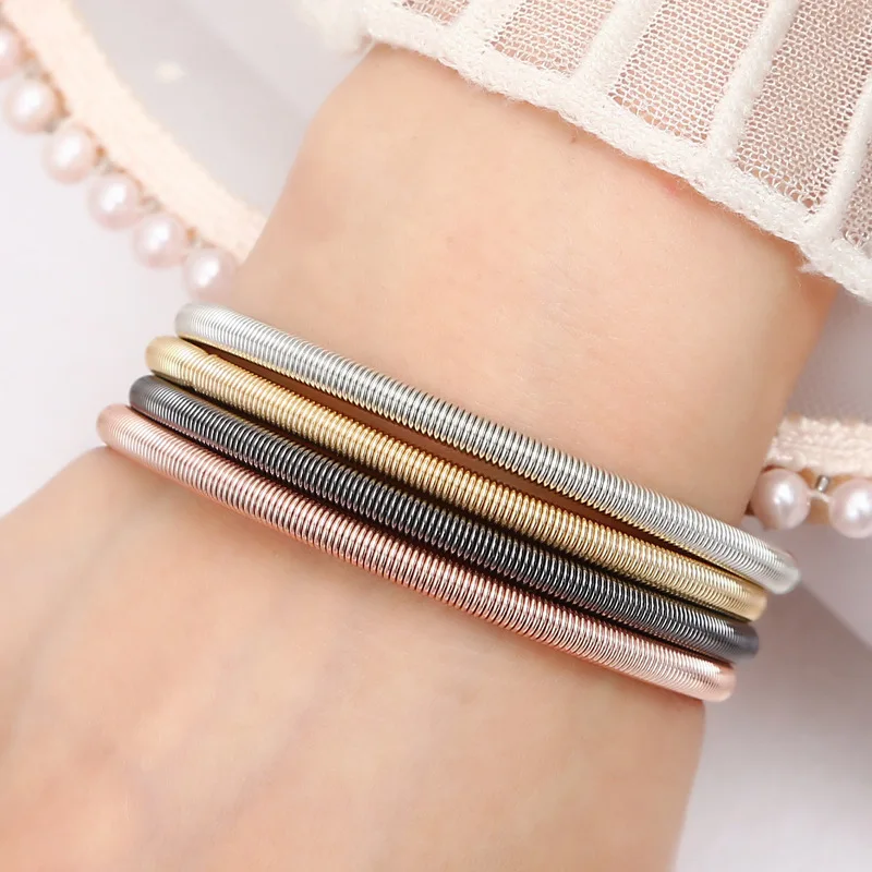 4.2mm diy can be tightened screw head removable stretchable elastic spring carbon steel cable wire bracelet for women men, Gold, platinum, rose gold, gun black
4.2mm diy can be tightened screw head removable stretchable elastic spring carbon steel cable wire bracelet for women men, Gold, platinum, rose gold, gun black