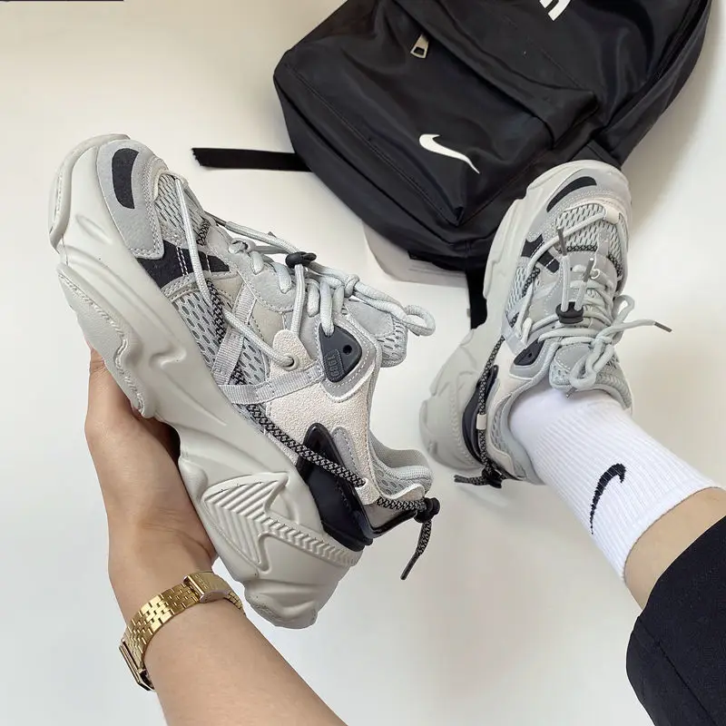 Platform Sneakers Women's Sports Shoes Spring Summer Running Lady Fashion Breathable Casual Trainers Tennis Basketball Footwear, Hei hui white
Platform Sneakers Women's Sports Shoes Spring Summer Running Lady Fashion Breathable Casual Trainers Tennis Basketball Footwear, Hei hui white