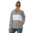 2019 Autumn winter formal cheap faux fur fleece street wear pullover sweatshirt long sleeve sheep faux fur coats women