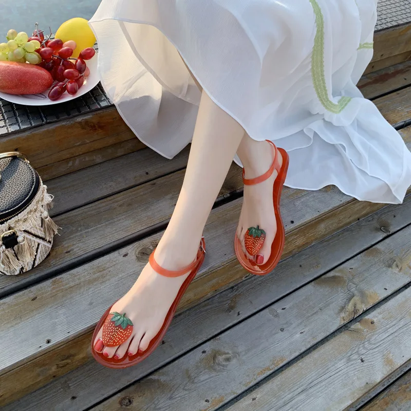Fashion solid color women's fruit PVC sandals flip flops casual women's sandals flat shoes, 6 colors
Fashion solid color women's fruit PVC sandals flip flops casual women's sandals flat shoes, 6 colors