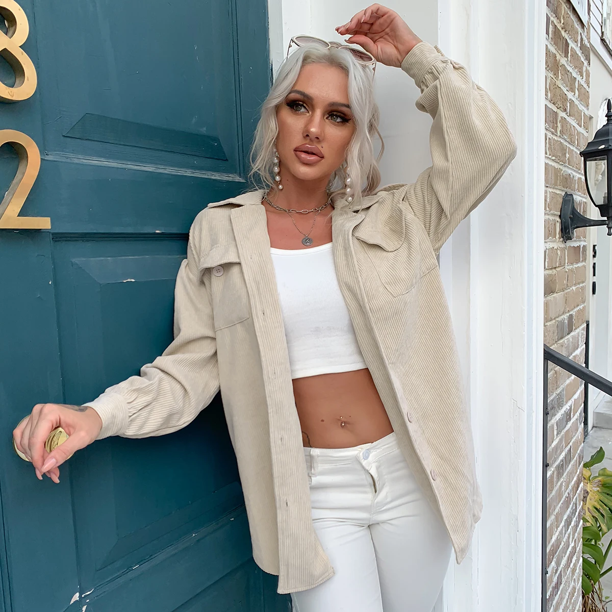 2021 Spring Autumn Full Sleeve Minimalist Casual Women Beige Jacket Casual Wear Belted Jacket
2021 Spring Autumn Full Sleeve Minimalist Casual Women Beige Jacket Casual Wear Belted Jacket