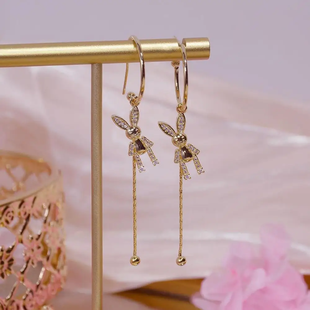 HOVANCI Gold Plated S925 Silver Pin Rabbit Dangle Earrings Bling Crystal Animals Rabbit Drop Hoop Earrings Jewelry, As picture show
HOVANCI Gold Plated S925 Silver Pin Rabbit Dangle Earrings Bling Crystal Animals Rabbit Drop Hoop Earrings Jewelry, As picture show