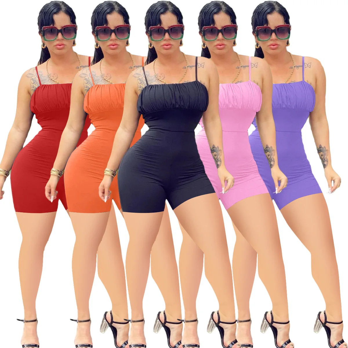 2021 Sexy Women Short Rompers Sleeveless Jumpsuits Summer Wrap Slim Fit Bodysuits for Women
2021 Sexy Women Short Rompers Sleeveless Jumpsuits Summer Wrap Slim Fit Bodysuits for Women
