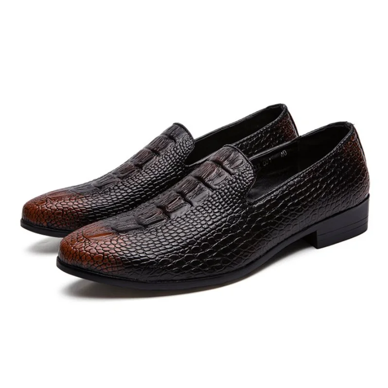 Crocodile pattern men's leather shoes spring casual faux leather shoes shallow mouth fashion work men's shoes non-slip rubber, Black red
Crocodile pattern men's leather shoes spring casual faux leather shoes shallow mouth fashion work men's shoes non-slip rubber, Black red