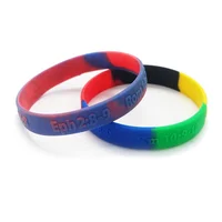 

Eco-friendly Printed Custom Logo Rubber Bracelet Wrist Band Silicone Wristband