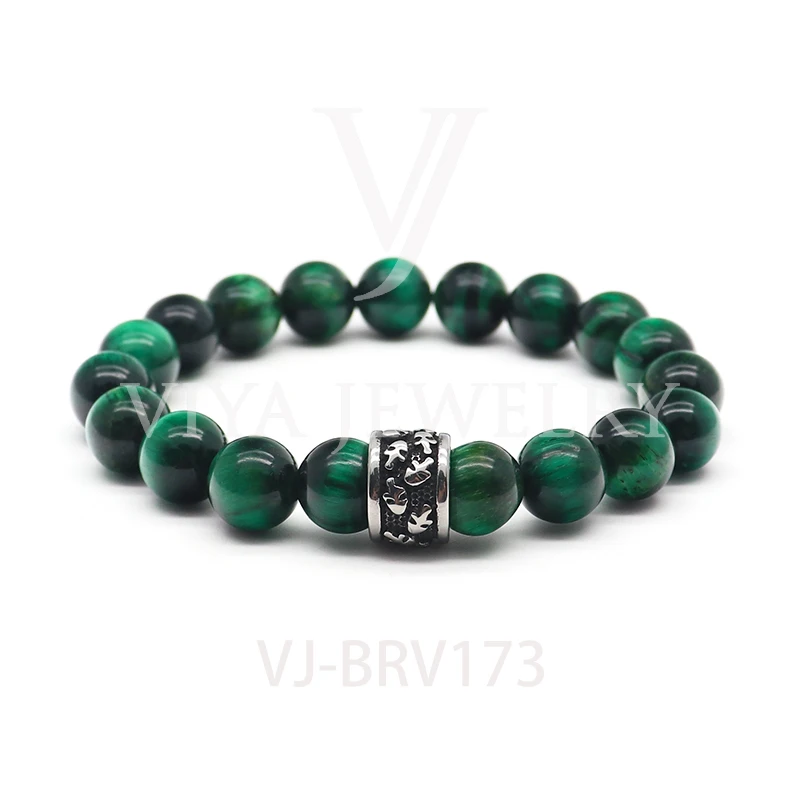 Custom Beaded Bracelet Natural Green Tiger Eye Polished Round Stone Skull Bead Bracelet for men, Picture shows
Custom Beaded Bracelet Natural Green Tiger Eye Polished Round Stone Skull Bead Bracelet for men, Picture shows