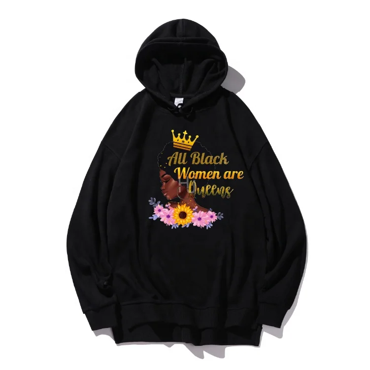 All Black Women are Queens Hoodie Black Queen Melanin Queen Sweatshirt Women Tops African Melanin Clothes Female Hoodies, As picture show
All Black Women are Queens Hoodie Black Queen Melanin Queen Sweatshirt Women Tops African Melanin Clothes Female Hoodies, As picture show