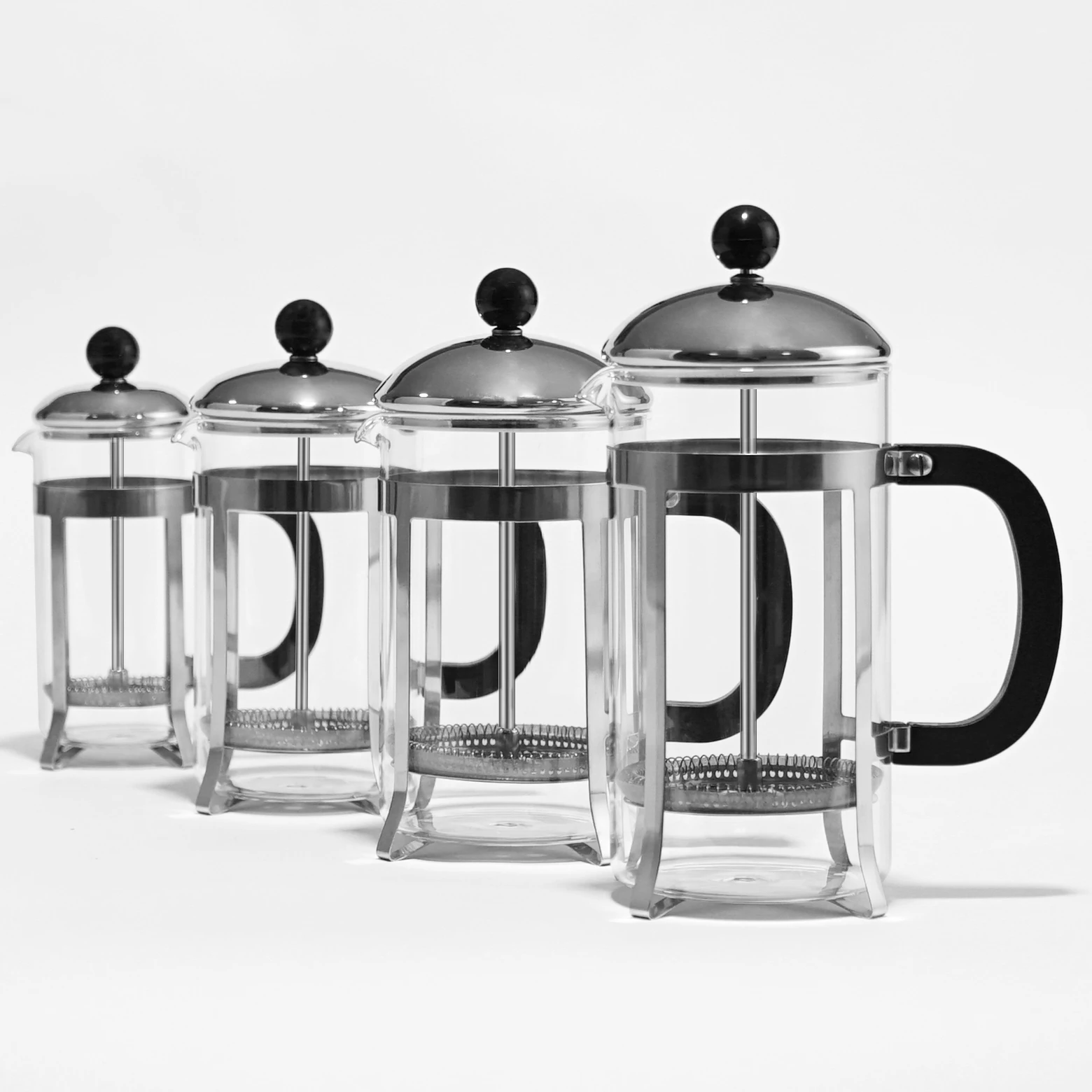 Portable Silver High Borosilicate Glass 304 stainless steel 800ml Coffee Maker French Press, Sliver
Portable Silver High Borosilicate Glass 304 stainless steel 800ml Coffee Maker French Press, Sliver