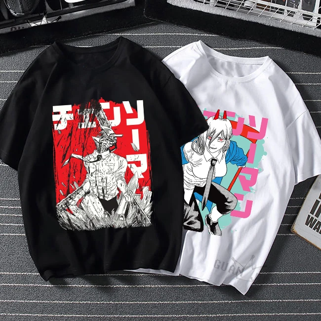 EU Size 100% Cotton Men T Shirt Chainsaw Man Tops Japan Style Anime Manga Summer Black Short Sleeved Tshirt Women, Customized color 
EU Size 100% Cotton Men T Shirt Chainsaw Man Tops Japan Style Anime Manga Summer Black Short Sleeved Tshirt Women, Customized color