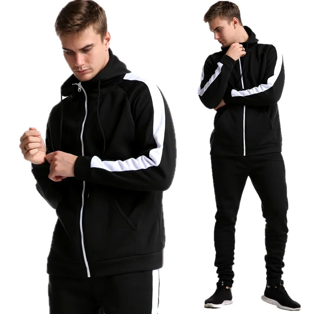 Wholesale Custom Logo Jogger Hoodies Sweatsuit Slim Fit Zipper Sports Two Piece Set Men's Casual Tracksuit, Shown
Wholesale Custom Logo Jogger Hoodies Sweatsuit Slim Fit Zipper Sports Two Piece Set Men's Casual Tracksuit, Shown