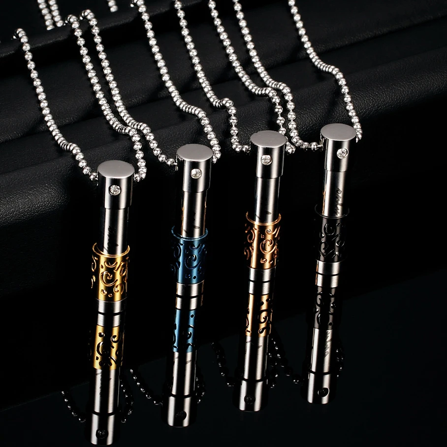 18k Saudi Bling Jewelry Titanium Steel Roller First-aid Bottle Cylinder Diffuser Mens Modern LuxuryPendant Perfume Necklace
18k Saudi Bling Jewelry Titanium Steel Roller First-aid Bottle Cylinder Diffuser Mens Modern LuxuryPendant Perfume Necklace