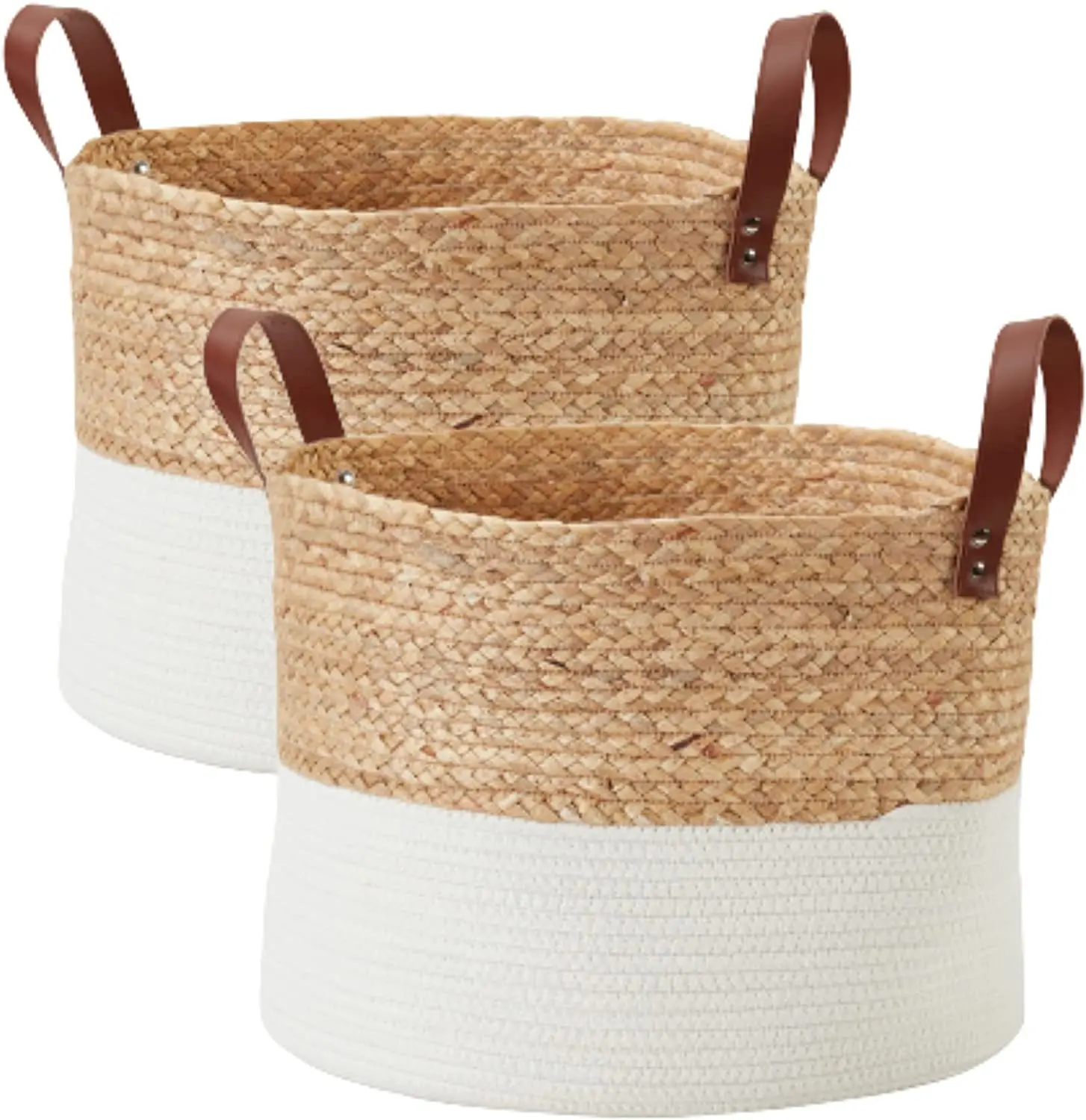 Catalpa Yao large Woven Laundry Basket Cotton Rope Laundry storage basket two piece set Laundry Baskets for Blankets
Catalpa Yao large Woven Laundry Basket Cotton Rope Laundry storage basket two piece set Laundry Baskets for Blankets