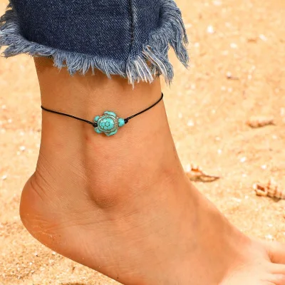 Simple Vintage Beach Jewelry Handmade Wrapped Line Turtle Ankle Bracelet Green Sea Turtle Anklet
Simple Vintage Beach Jewelry Handmade Wrapped Line Turtle Ankle Bracelet Green Sea Turtle Anklet