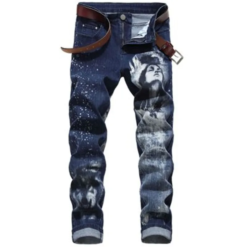 2020 New Black Slim 3D Printed Stretch Jeans Personalized Print Fashion Men's North American Casual Pants, Customized color
2020 New Black Slim 3D Printed Stretch Jeans Personalized Print Fashion Men's North American Casual Pants, Customized color