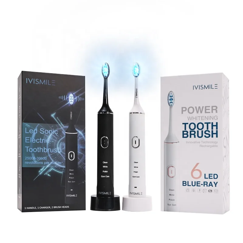 Portable Automatic Adult Daily Use Blue LED Deep Clean Teeth White Electric Toothbrush
Portable Automatic Adult Daily Use Blue LED Deep Clean Teeth White Electric Toothbrush