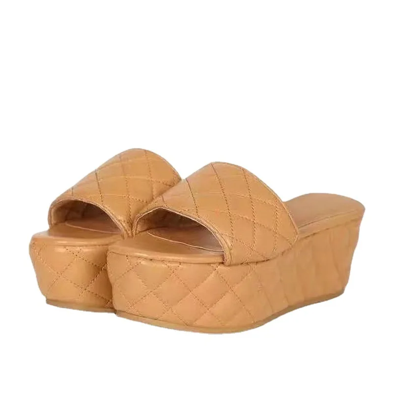 Wholesale Ladies Slipper Platform Designer Flat Slides PU Women's Sandals, As picture
Wholesale Ladies Slipper Platform Designer Flat Slides PU Women's Sandals, As picture