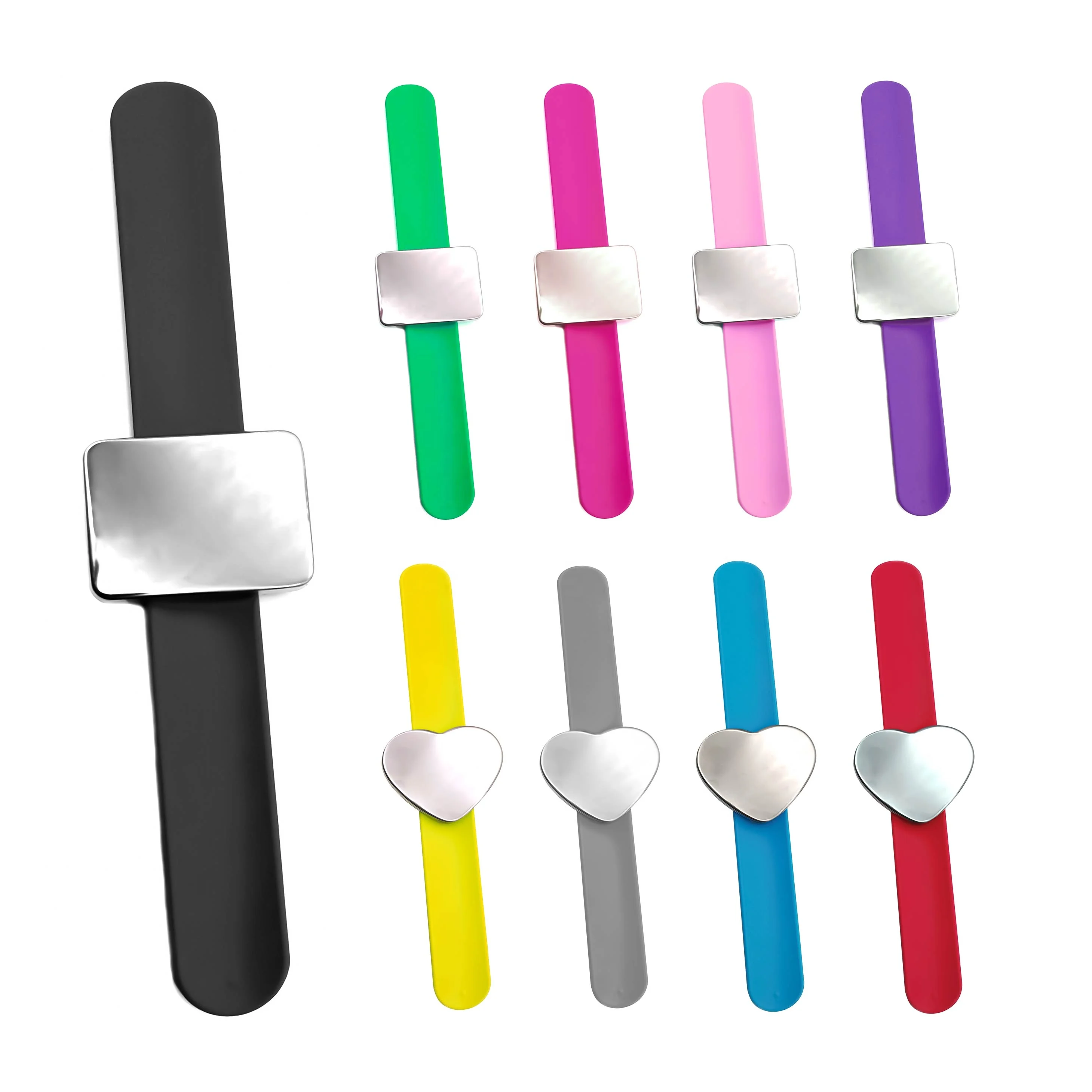 custom multicolor braiders silicone magnetic clip watch wrist band holder magnet belt tools silicone bracelets with heart shape, Customized color
custom multicolor braiders silicone magnetic clip watch wrist band holder magnet belt tools silicone bracelets with heart shape, Customized color