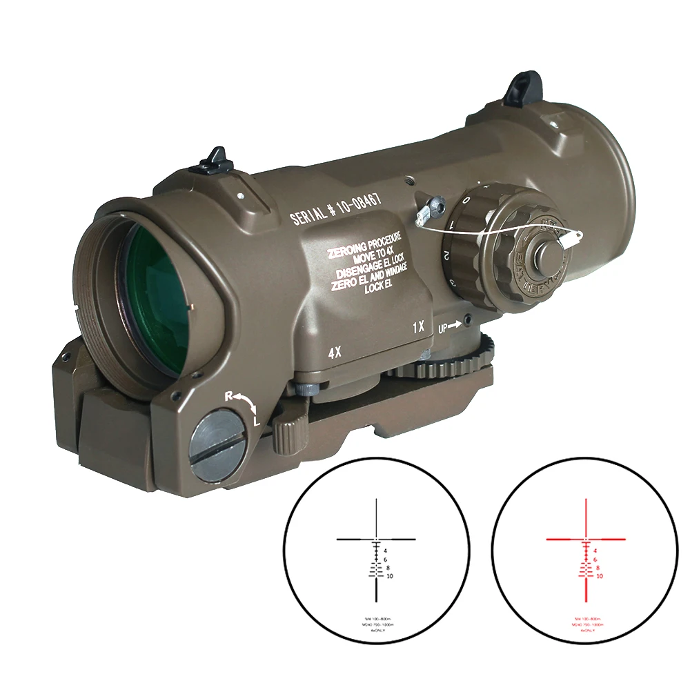 Tactical Rifle Scope 1x-4x Fixed Dual Purpose Scope Red illuminated Red Dot Sight for Rifle Hunting Shooting
Tactical Rifle Scope 1x-4x Fixed Dual Purpose Scope Red illuminated Red Dot Sight for Rifle Hunting Shooting