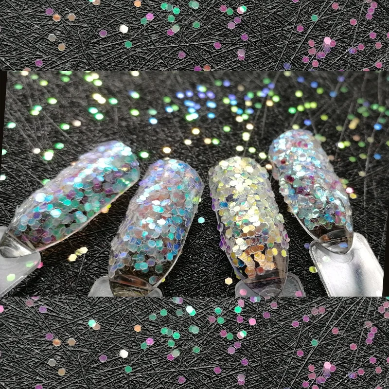 Newest nail powder rainbow glitter hexagon Iridescent bulk chunky kg glitter powder acrylic mix chameleon designer nail
Newest nail powder rainbow glitter hexagon Iridescent bulk chunky kg glitter powder acrylic mix chameleon designer nail