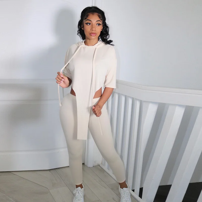 Custom logo fall 2021 women clothes casual solid color hoodie crop top and pants set womans clothing two piece set, Picture
Custom logo fall 2021 women clothes casual solid color hoodie crop top and pants set womans clothing two piece set, Picture