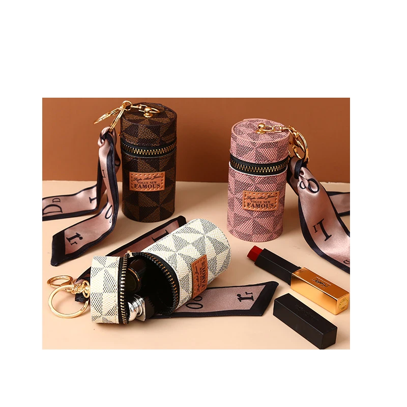 Wholesale women brand designer mini bucket coin purse keychain ladies vintage monogram lipstick case luxury leather lipstick bag, Customized
Wholesale women brand designer mini bucket coin purse keychain ladies vintage monogram lipstick case luxury leather lipstick bag, Customized