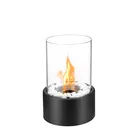 Free standing moving ethanol tabletop round fireplace