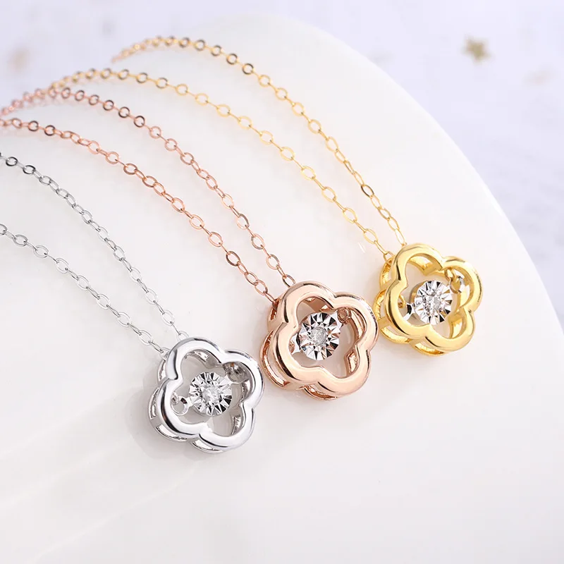 Luxury Fashion Pure Real 18K Gold Clover Diamond Pendant Necklace Jewelry Women Ladies Female Bridal Engagement Wedding Necklace
Luxury Fashion Pure Real 18K Gold Clover Diamond Pendant Necklace Jewelry Women Ladies Female Bridal Engagement Wedding Necklace