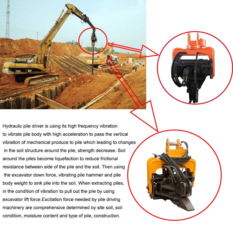 Best selling products excavator pile drive hammer