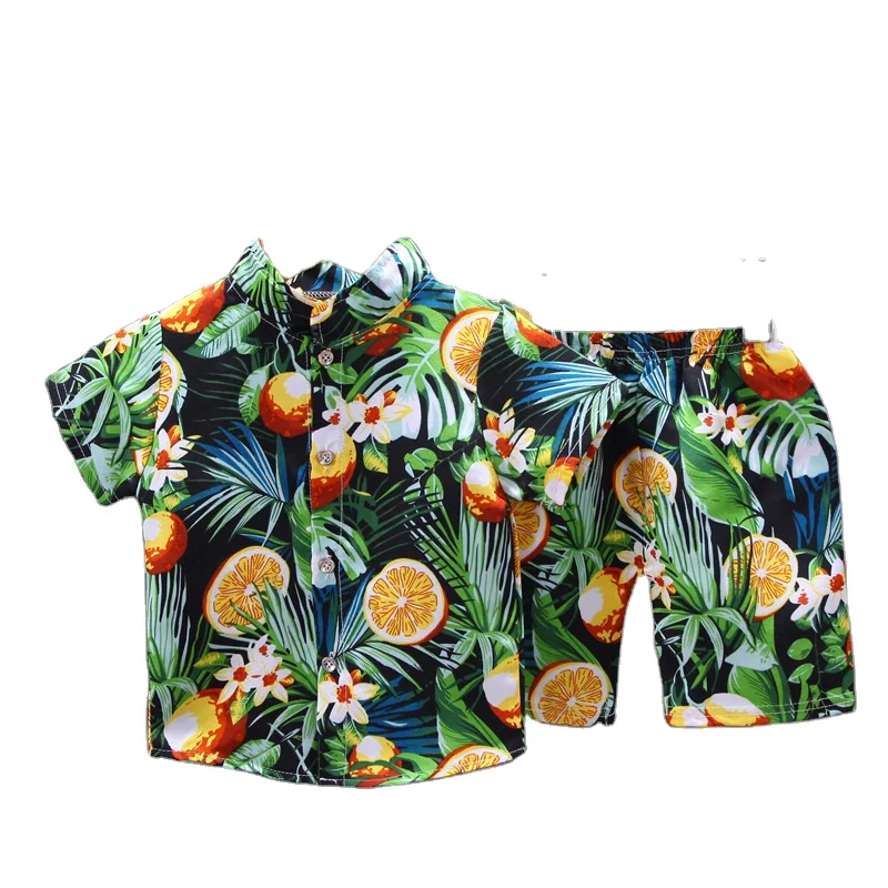 2021 beachwear summer boy suits holiday style printing short sleeve shirt shorts 2 pieces boys outfits children clothes set
2021 beachwear summer boy suits holiday style printing short sleeve shirt shorts 2 pieces boys outfits children clothes set