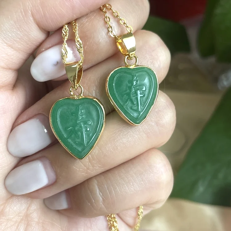 Jade jewelry 2021 INS style women necklaces green jade stone heart shape pendant necklaces, Red/green/black/yellow..
Jade jewelry 2021 INS style women necklaces green jade stone heart shape pendant necklaces, Red/green/black/yellow..