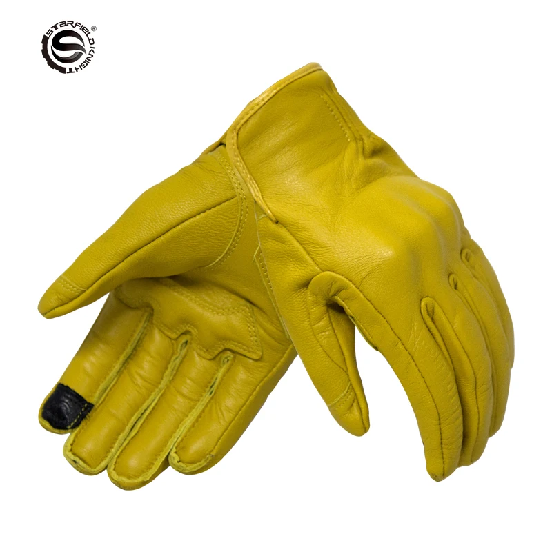 SFK Black Yellow Retro Goat Skin Leather Waterproof Motorcycle Protection Gloves/ Full Finger Touch Screen Motorbike Gloves
SFK Black Yellow Retro Goat Skin Leather Waterproof Motorcycle Protection Gloves/ Full Finger Touch Screen Motorbike Gloves