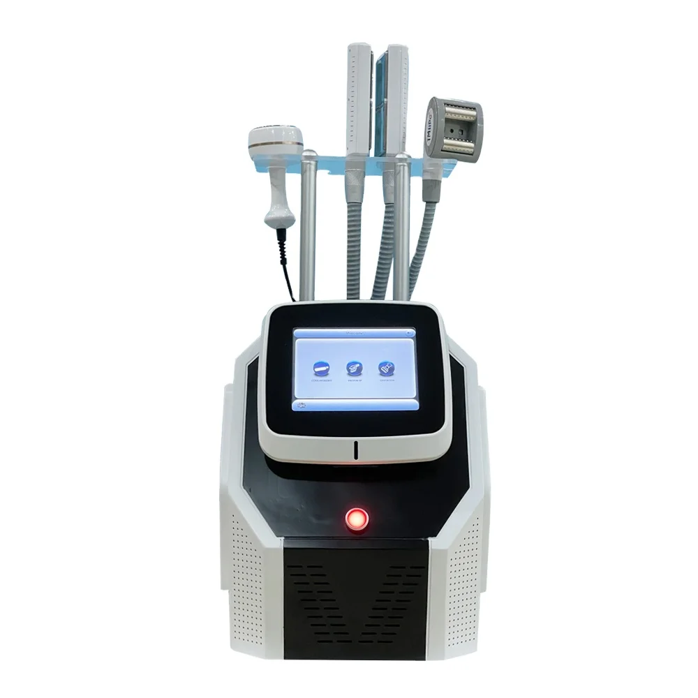 

multifunctional cavitation RF cool pads vacuum fat transfer liposuction cellulite reduction beauty machine, White+black
