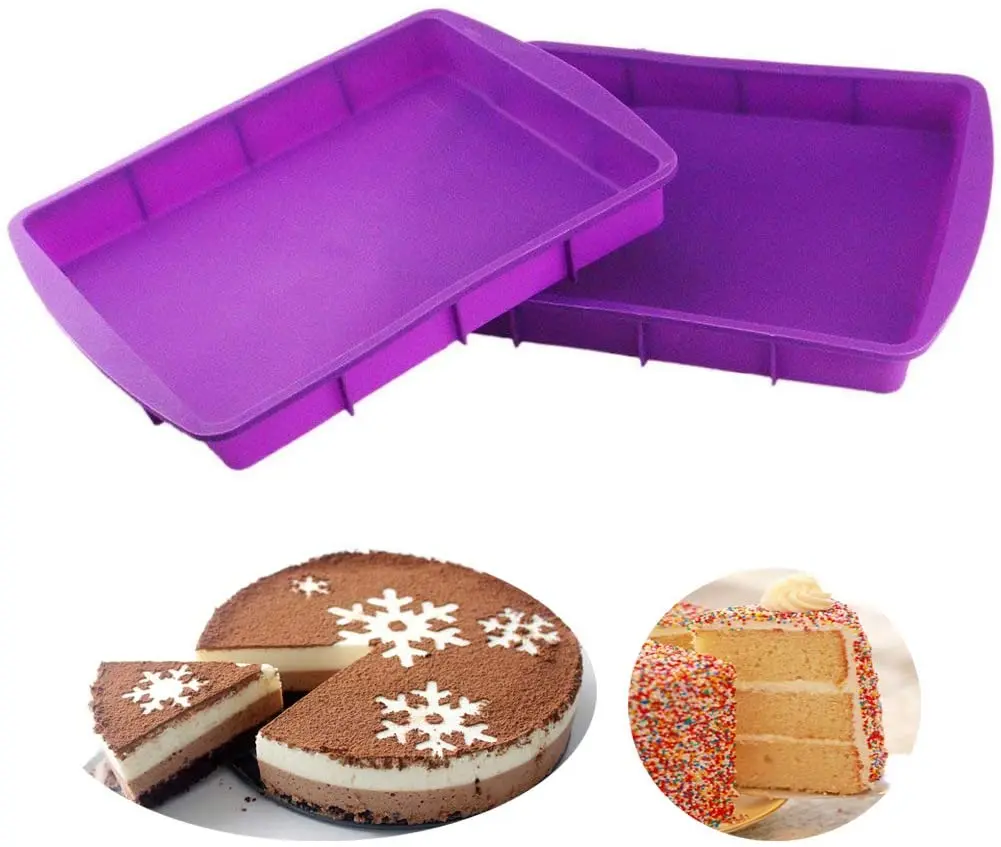 Baking silicone rectangular cake pan baking pan bread baking mold is non-sticky and easy to demoulder purple
Baking silicone rectangular cake pan baking pan bread baking mold is non-sticky and easy to demoulder purple