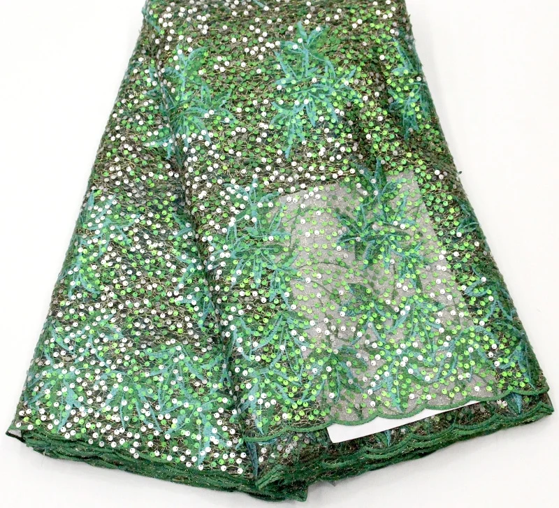 Green leaf double sided reversible sequin lace fabric african 2020, Accept customized color
Green leaf double sided reversible sequin lace fabric african 2020, Accept customized color