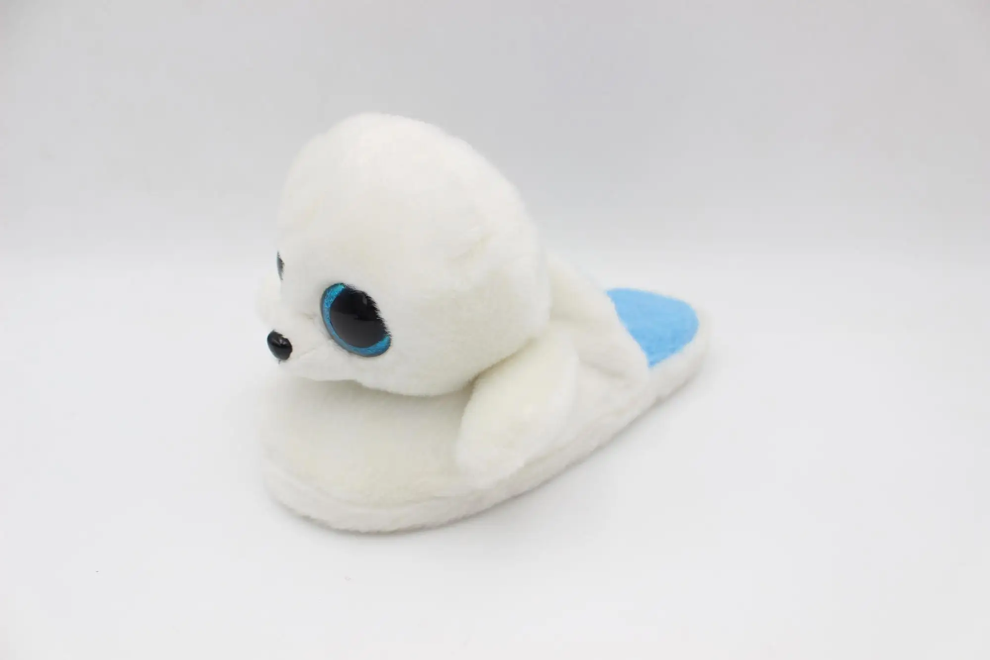 plush slippers animal shape watery eyes white seal winter plush