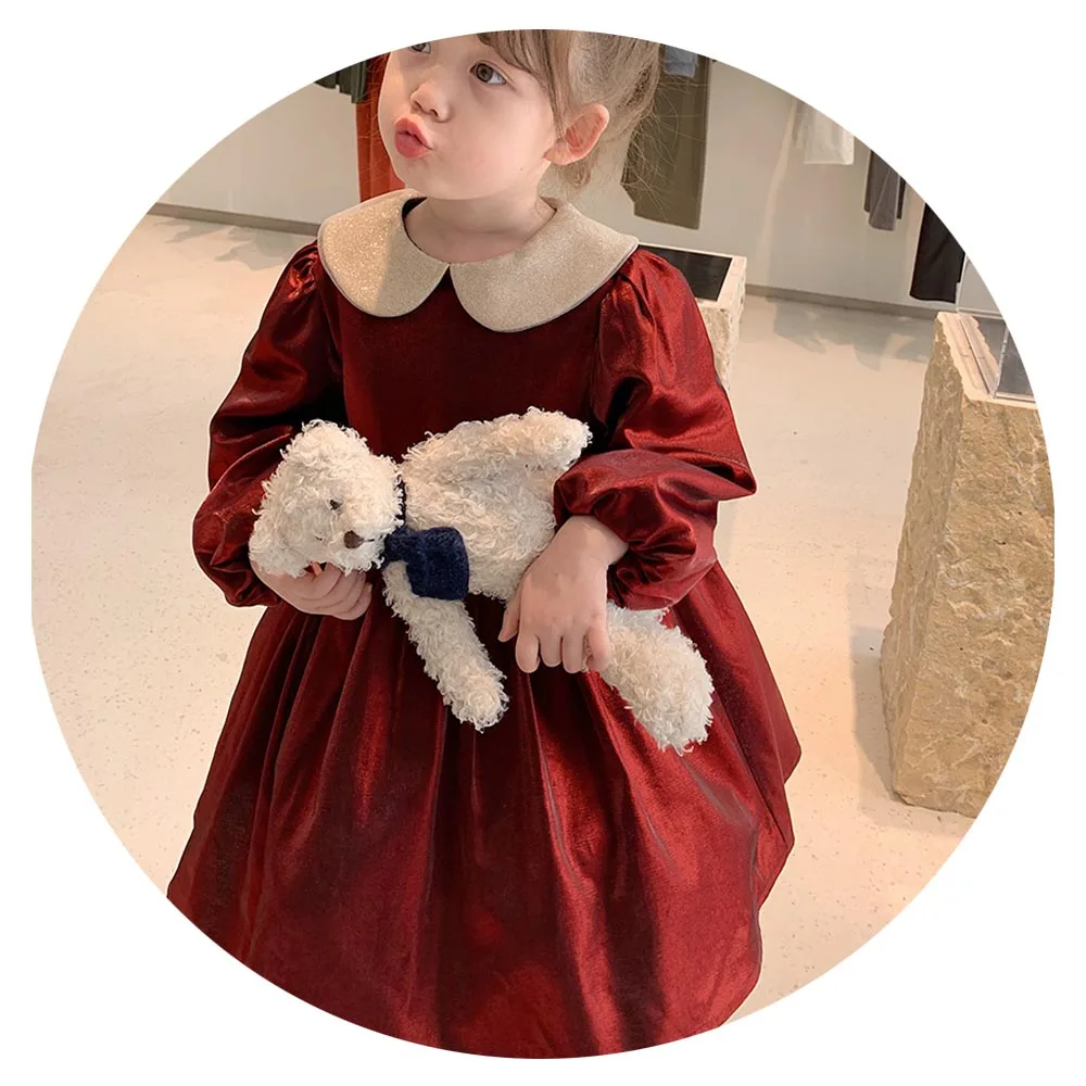 Spring and Autumn 2020 new baby girl dresses white turn down collar korean dress 
Spring and Autumn 2020 new baby girl dresses white turn down collar korean dress