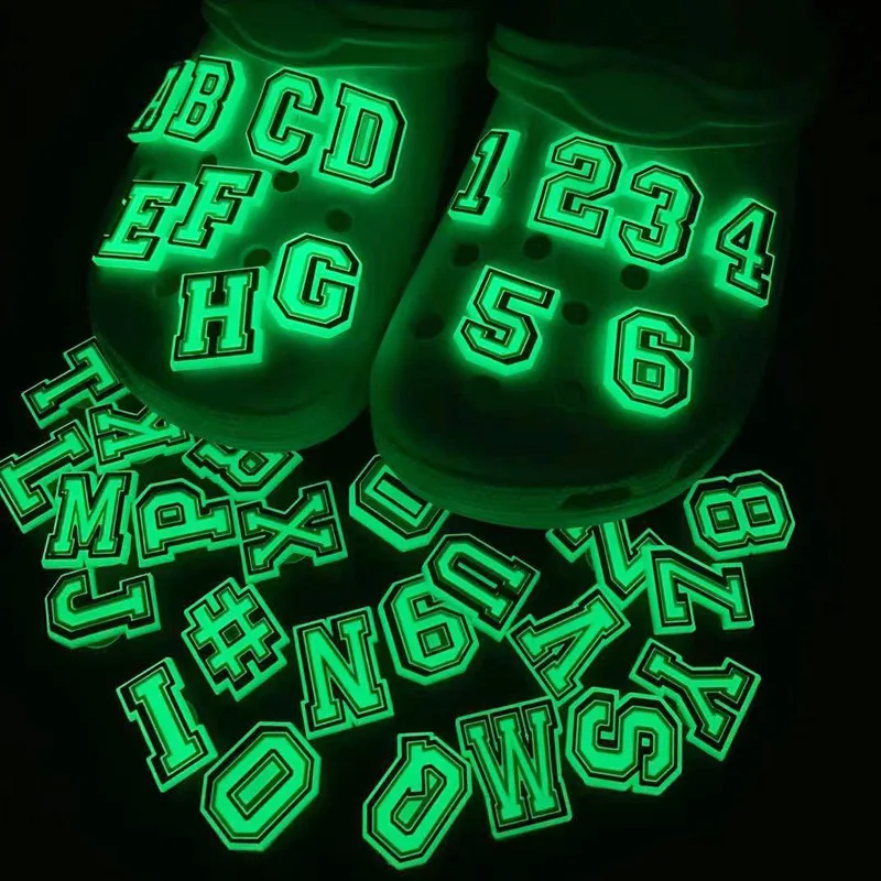 New Style Luminous Shoe Charms Black Transparent Letters Shoe Bling Children's Bling Charm For Shoes, As picture
New Style Luminous Shoe Charms Black Transparent Letters Shoe Bling Children's Bling Charm For Shoes, As picture