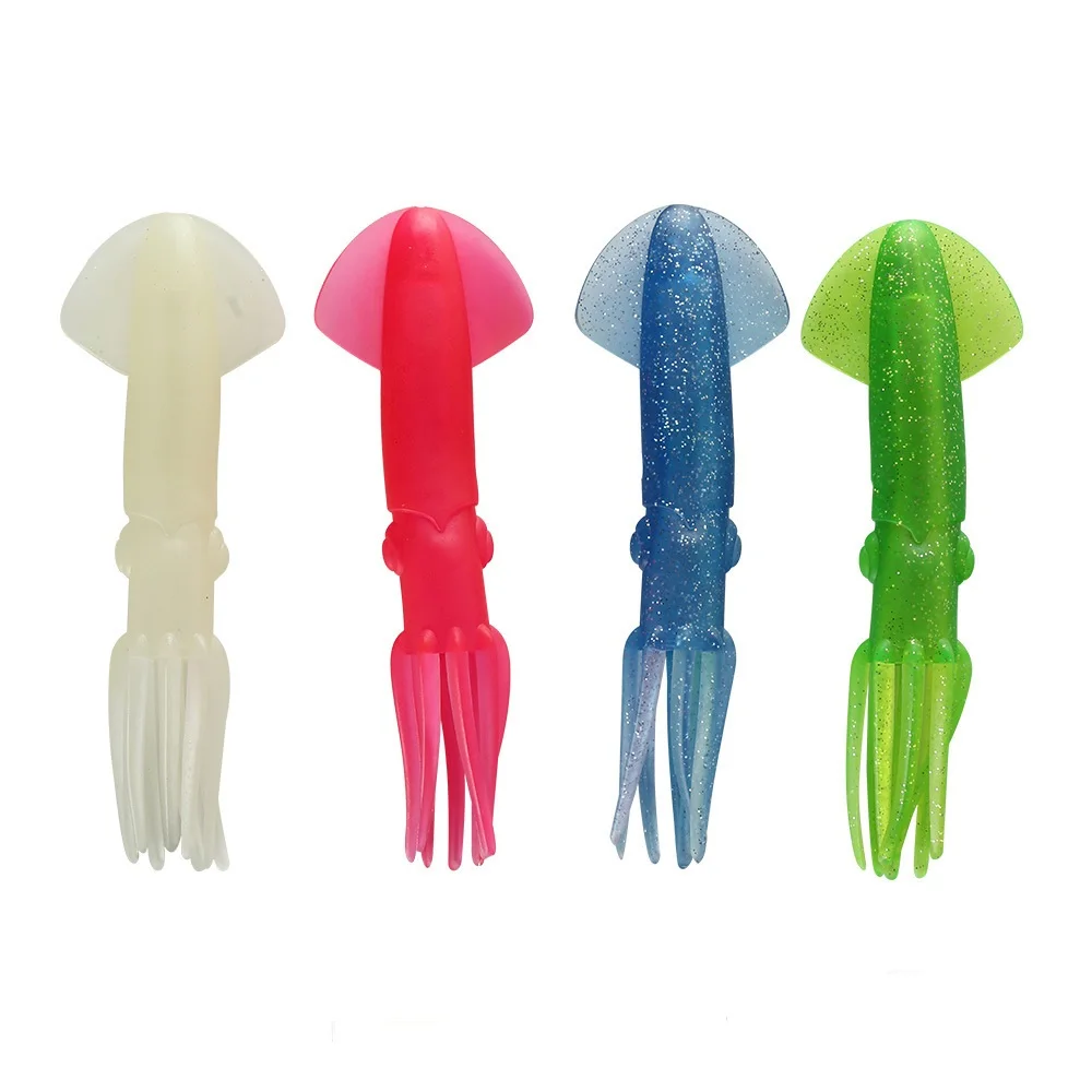 Soft plastic luminous squid fishing lures 22cm 69g artificial bait molds lures, 4 different colors for choice
Soft plastic luminous squid fishing lures 22cm 69g artificial bait molds lures, 4 different colors for choice