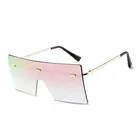 New Fashionable Big Box Personality Classic Oversized Women Sun Glasses Men Square Frame Sunglasses