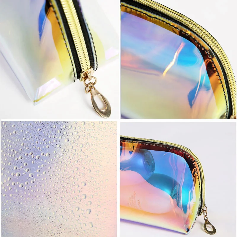 product-Fashion Women Makeup Case Laser Cosmetic Bags Transparent Cosmetic Pouch Ladies Jelly Bag Po-1