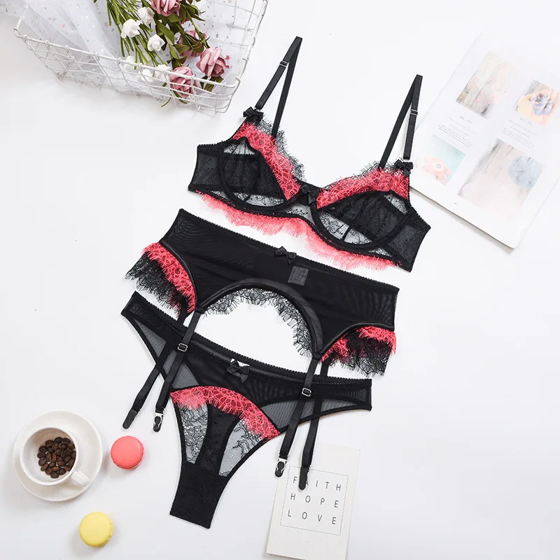 Hot Wholesales Women'S Summer Thin Underwire Bra Panties Set sexy lingerie Womens Suit Lace Eyelash Set Ladies Underwear, Picture shows
Hot Wholesales Women'S Summer Thin Underwire Bra Panties Set sexy lingerie Womens Suit Lace Eyelash Set Ladies Underwear, Picture shows