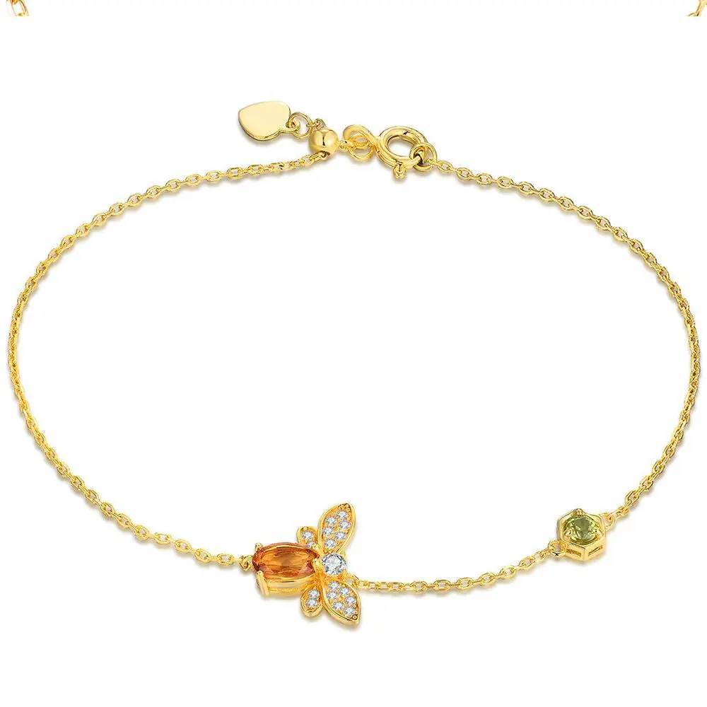 Fashion Design Adjustable Bracelet Jewelry Set Silver Materials Gold Plated Bee Charm Bracelet Women
Fashion Design Adjustable Bracelet Jewelry Set Silver Materials Gold Plated Bee Charm Bracelet Women