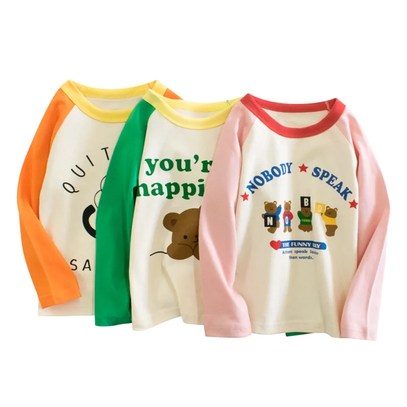 Spring Autumn Long-sleeved Cotton T-shirt Girls Baby Round Neck Top Tees Shirt Cartoon Bear Print T-shirt
Spring Autumn Long-sleeved Cotton T-shirt Girls Baby Round Neck Top Tees Shirt Cartoon Bear Print T-shirt