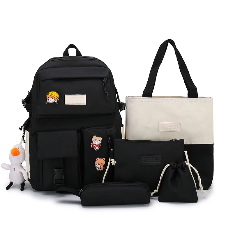 2021 classic 5pcs backpack set girl travel backpack set girl shoulder bag Student backpack set
2021 classic 5pcs backpack set girl travel backpack set girl shoulder bag Student backpack set