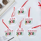 Decoration 2020 Christmas Gifts DIY Family Name Greeting Resin Snowman Christmas Tree Decoration